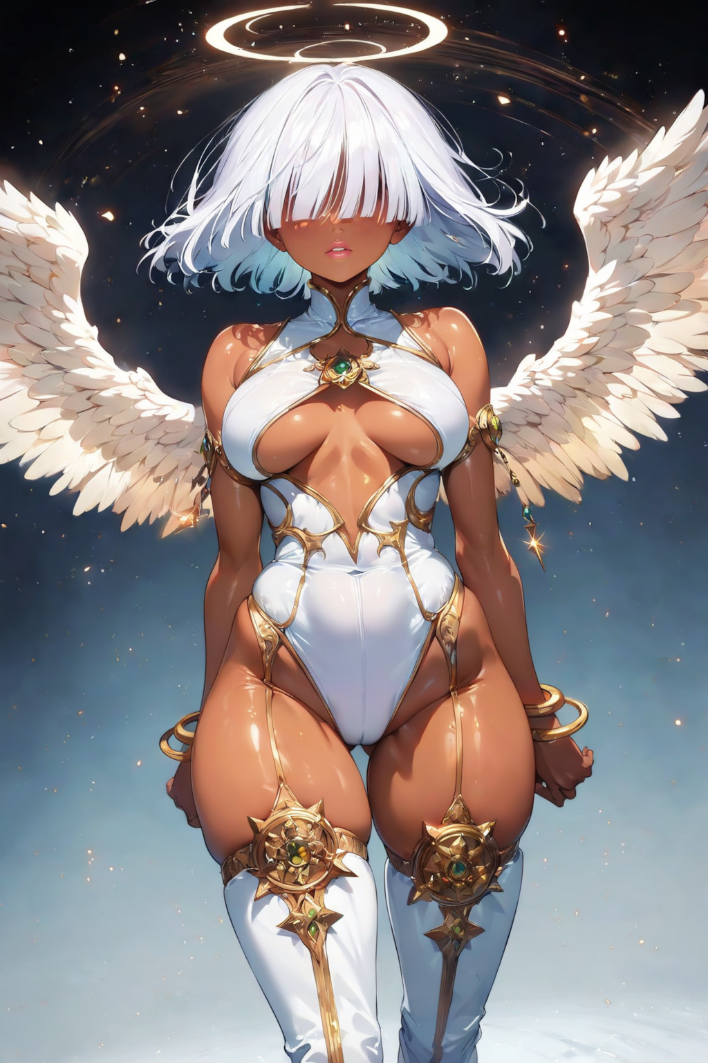 目隠れ褐色天使さん