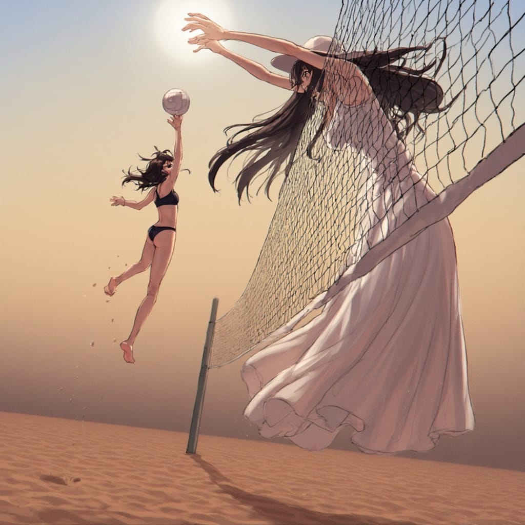 ビーチバレー対戦