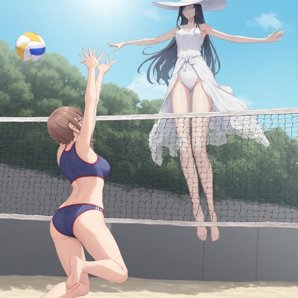 ビーチバレー対戦