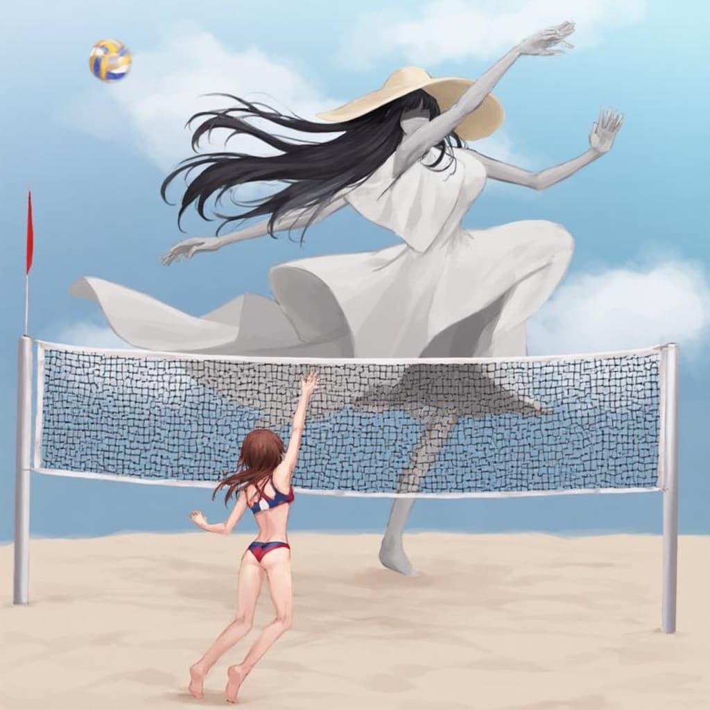 ビーチバレー対戦