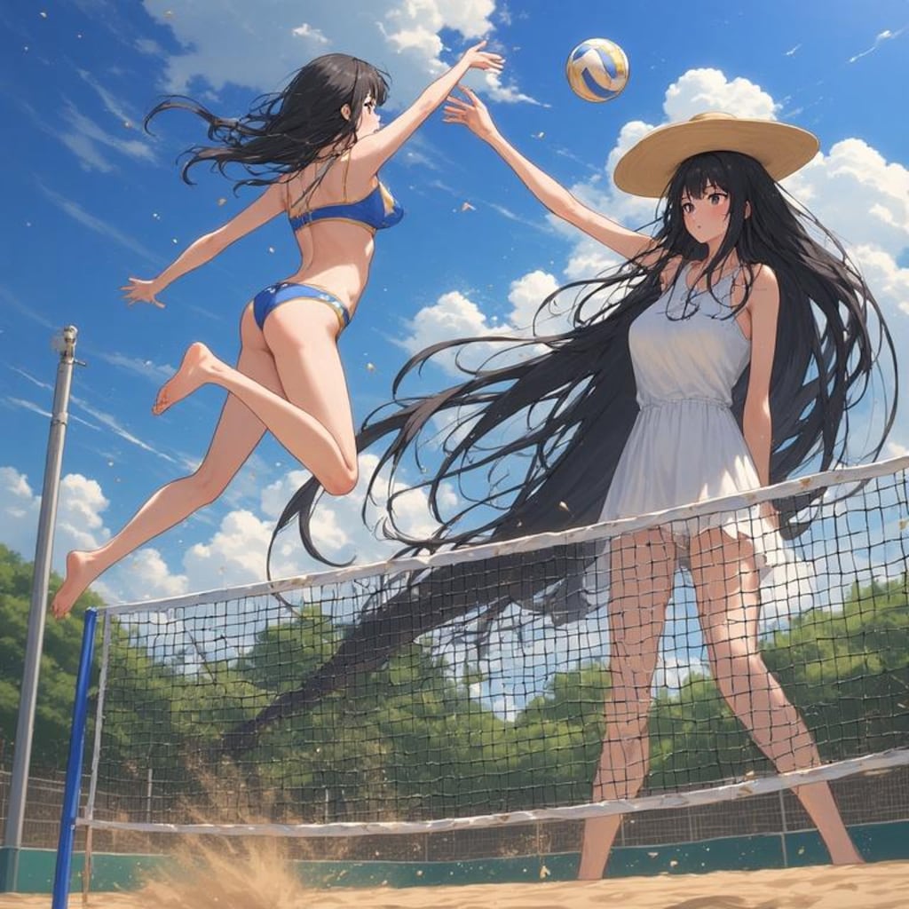 ビーチバレー対戦