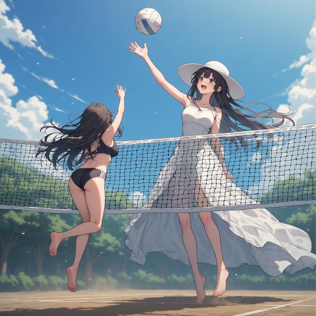 ビーチバレー対戦