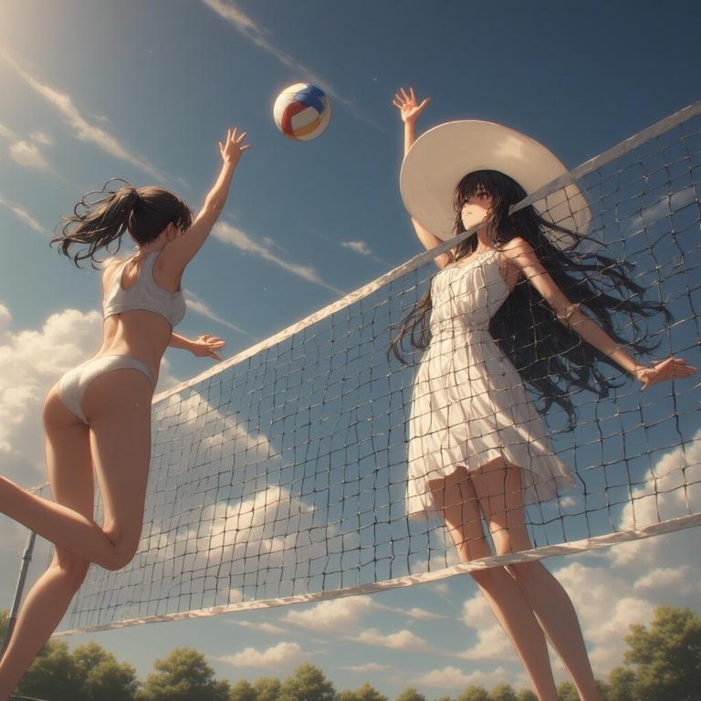 ビーチバレー対戦