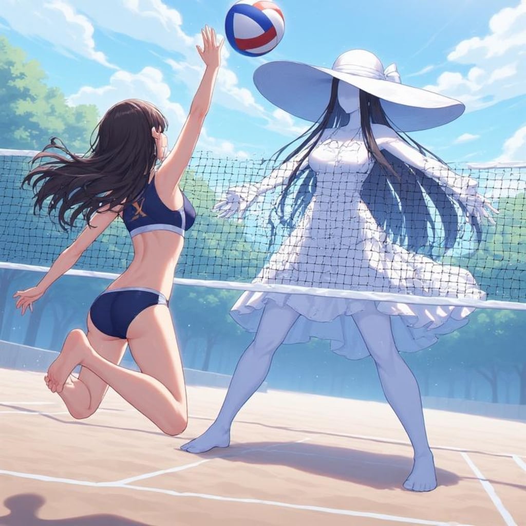 ビーチバレー対戦