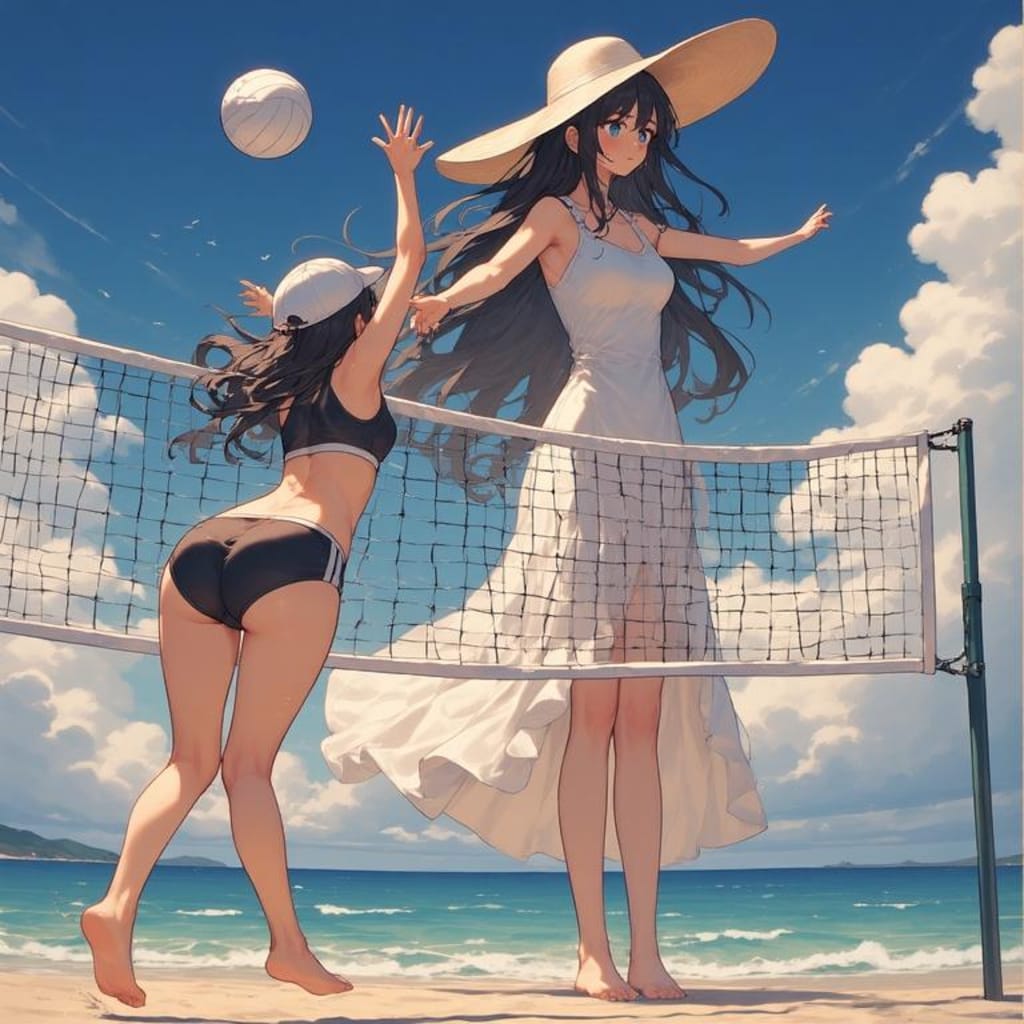 ビーチバレー対戦