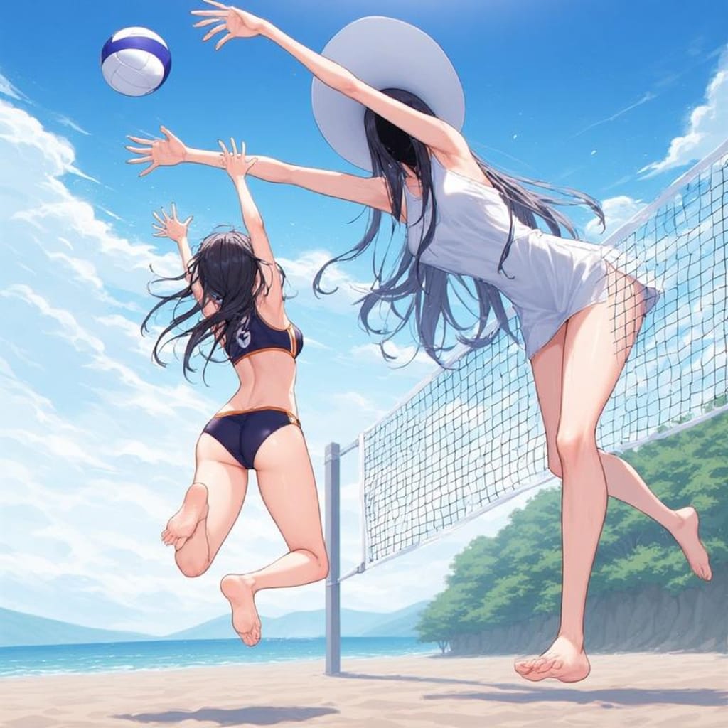 ビーチバレー対戦