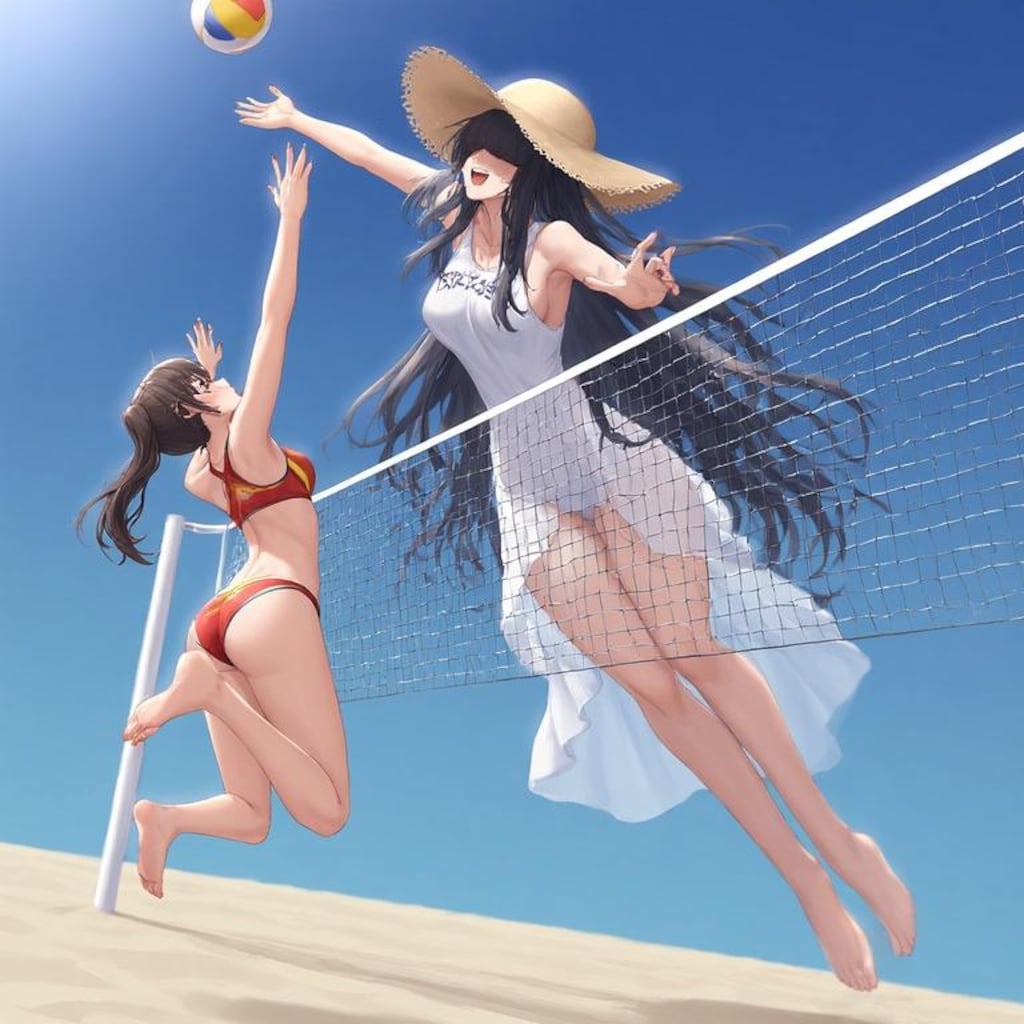 ビーチバレー対戦