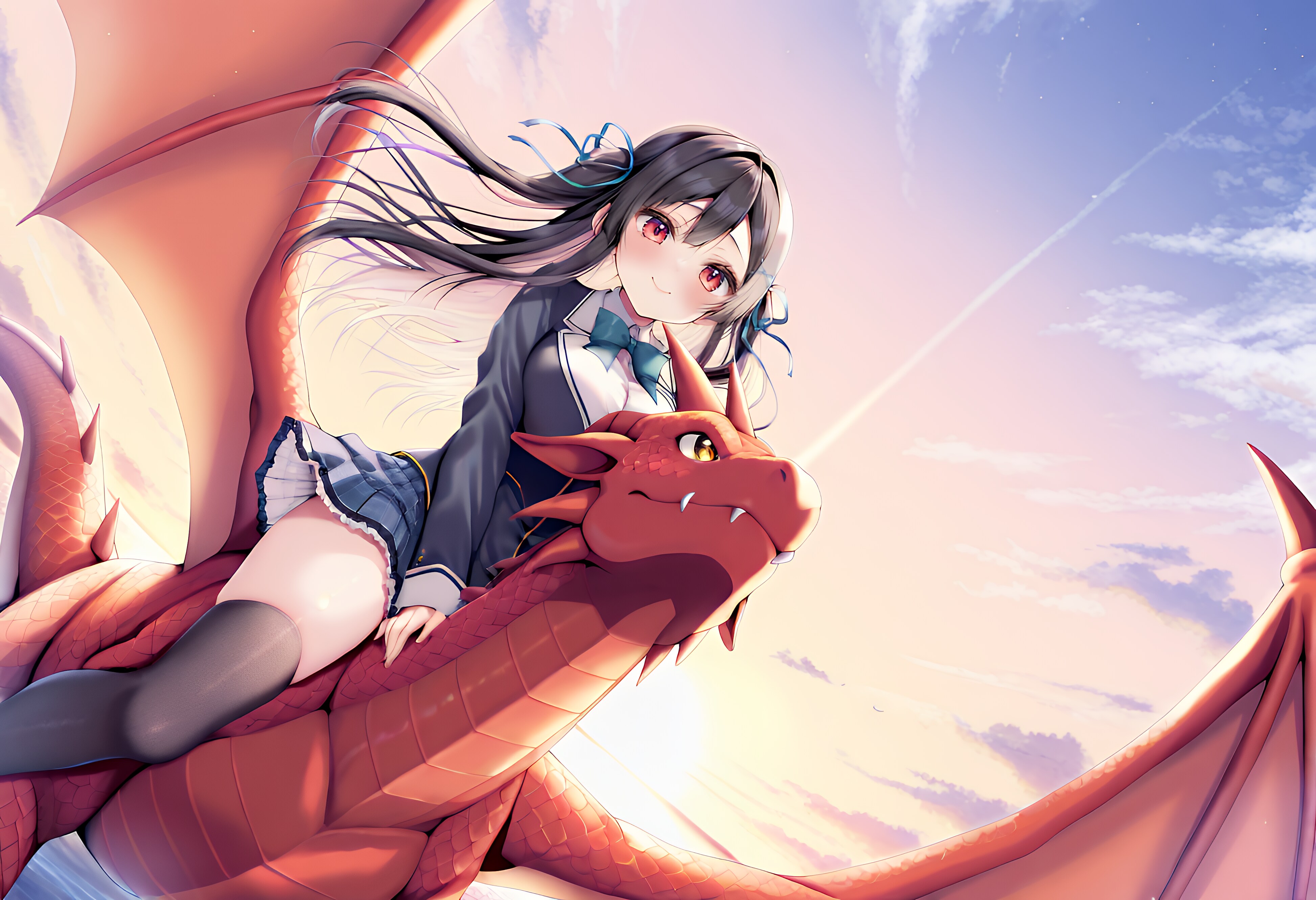 ドラゴンと制服少女