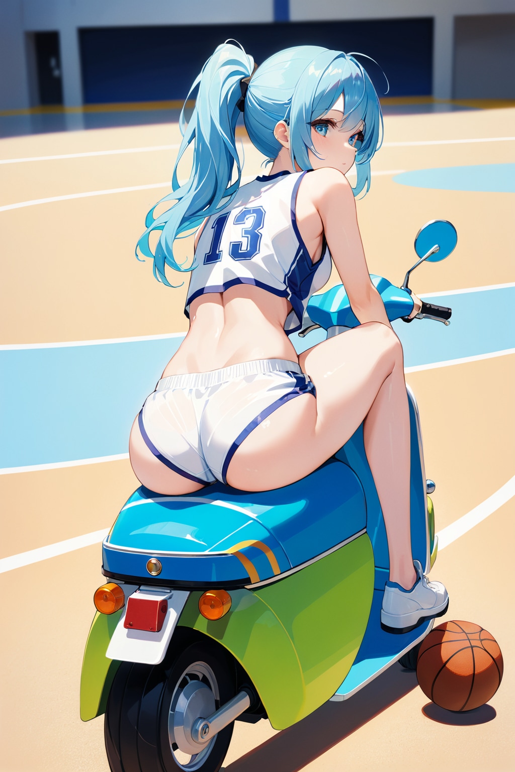 バイクに座る_EMERALD