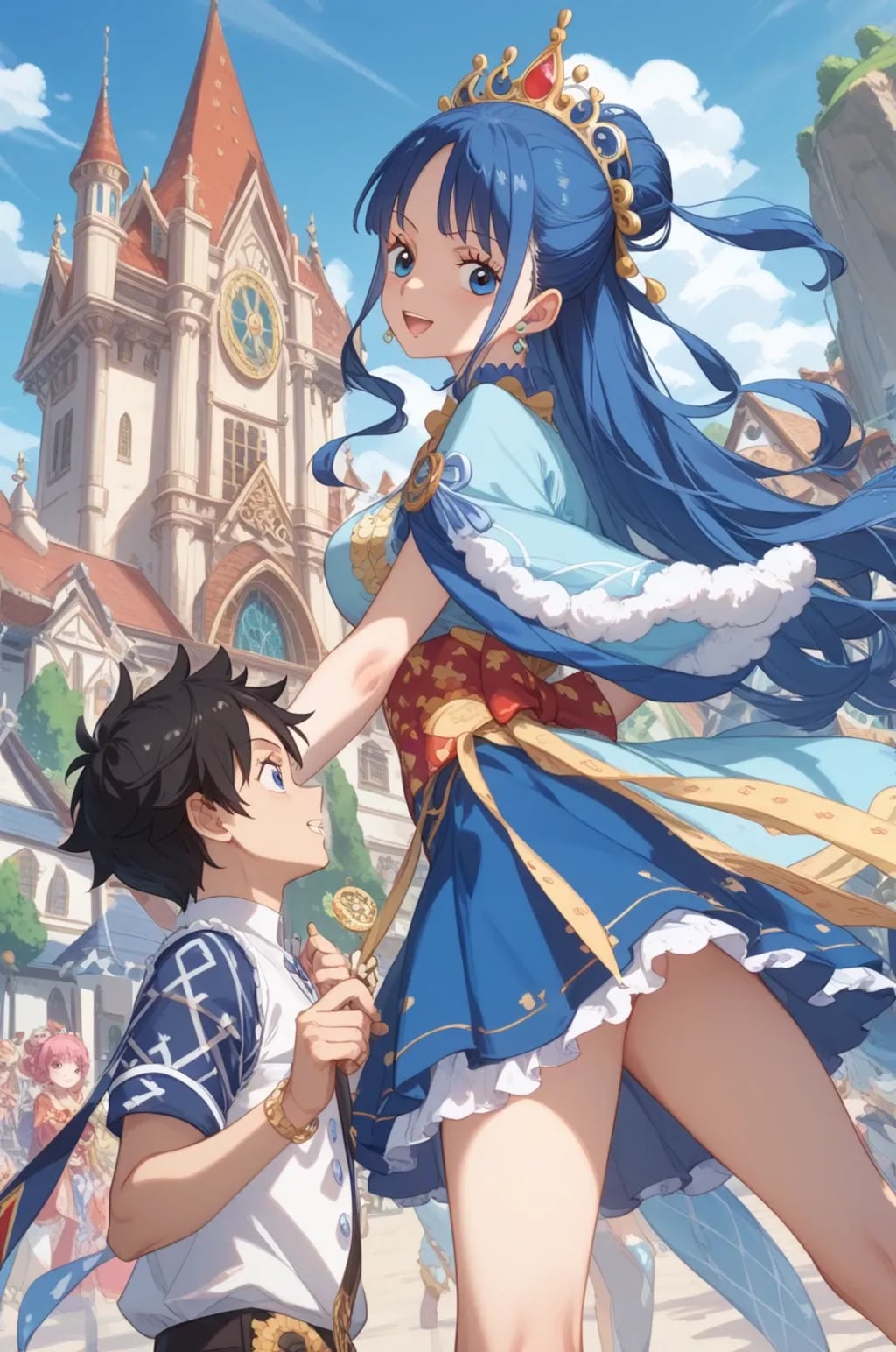 青髪プリンセススタイル