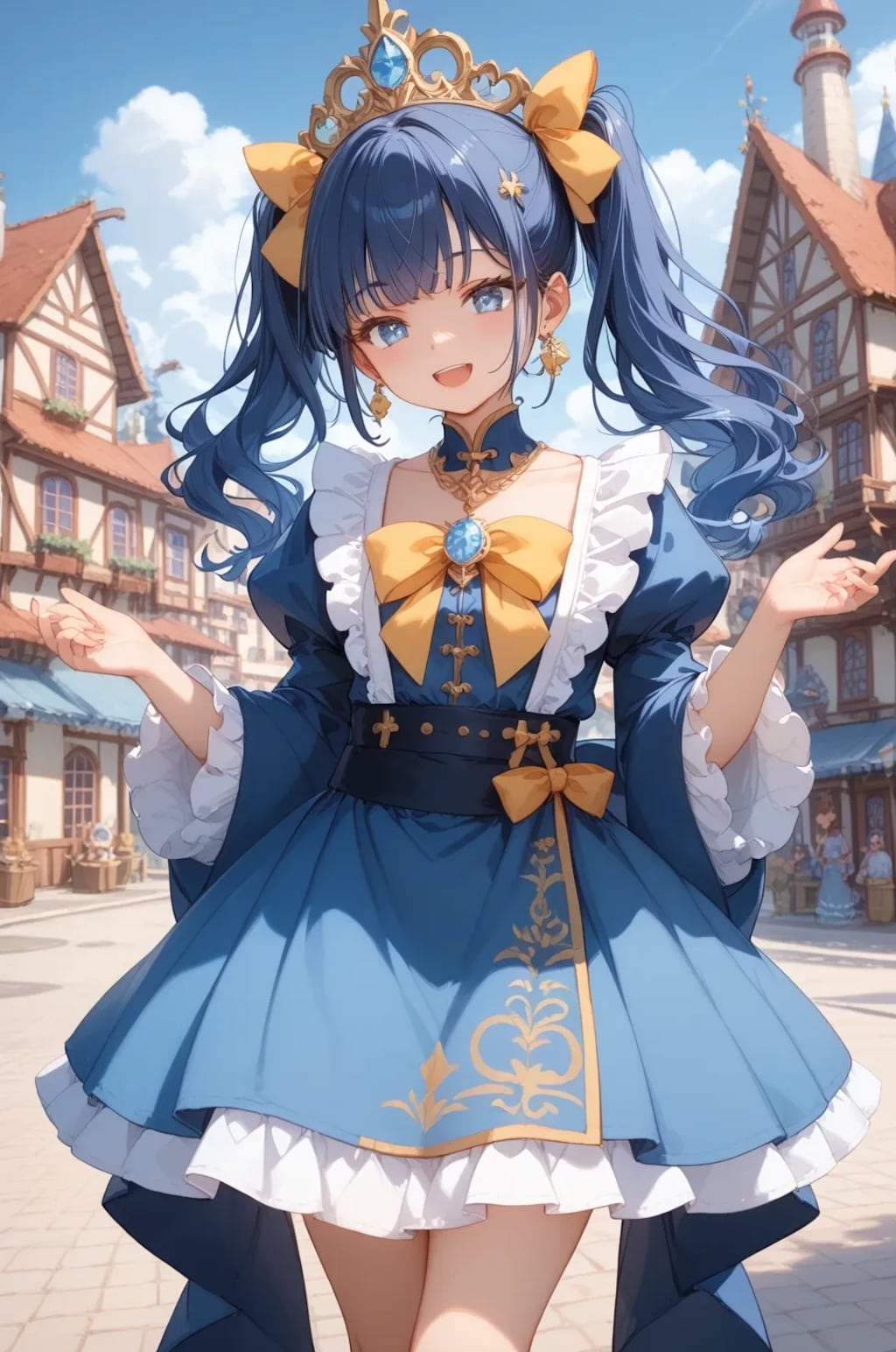 青髪プリンセススタイル