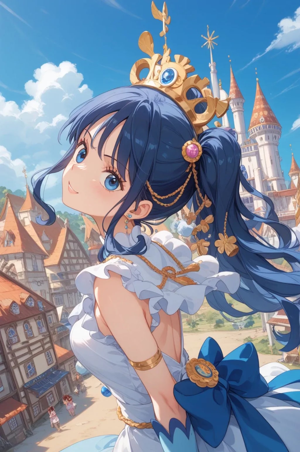 青髪プリンセススタイル