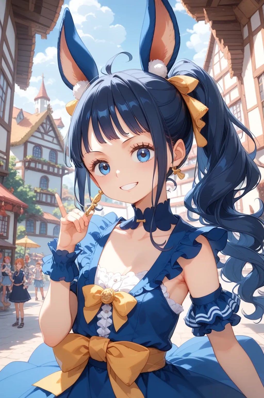 青髪プリンセススタイル