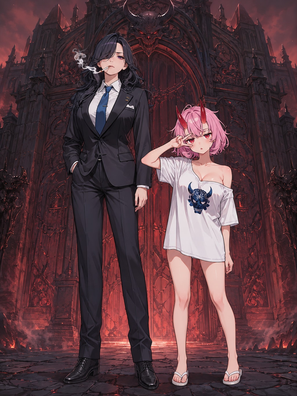 【ツーショット】メフィストフェレスさん。
