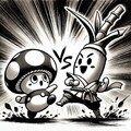 きのこくん vs たけのこくん 2枚目