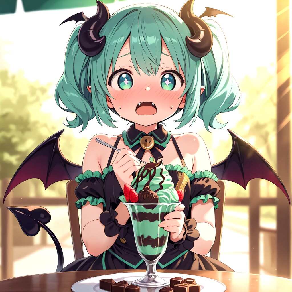 チョコミントが大好きな悪魔ちゃん♡ | の人気AIイラスト・グラビア