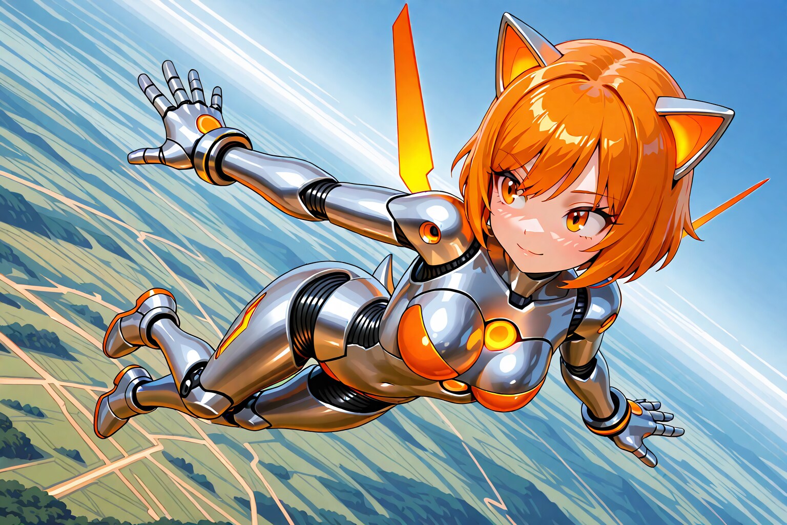 ちちぷい生成メカ娘　飛ぶ1