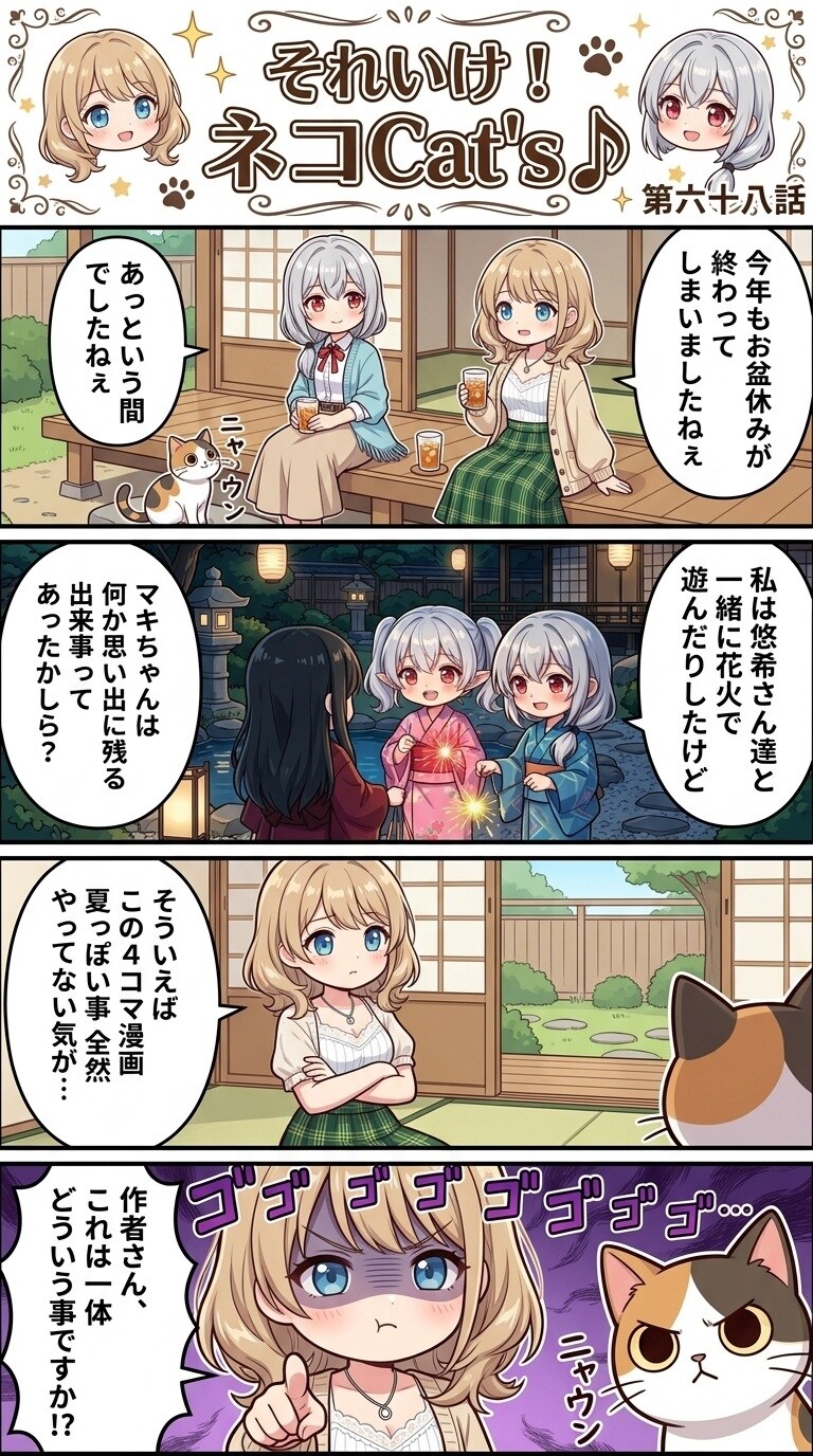 【68話】それいけ！ネコCat's♪(４コマ漫画) | の人気AIイラスト・グラビア