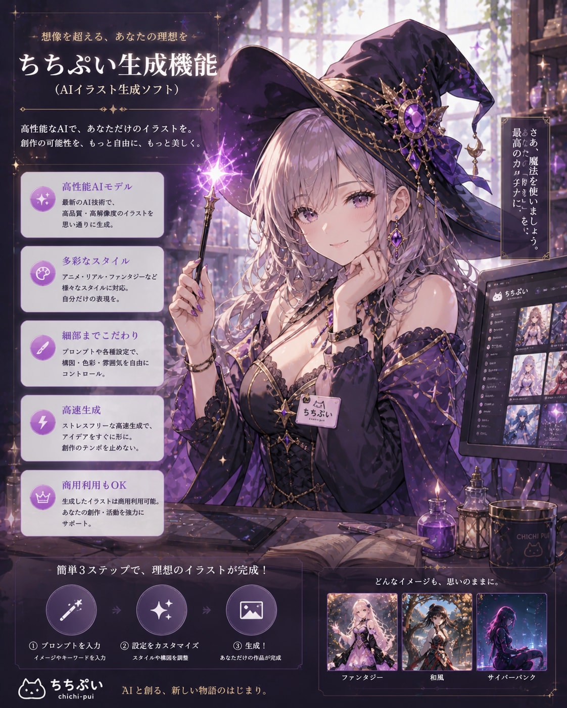 ちちぷい生成機能そのもののChatGPT擬人化 | の人気AIイラスト・グラビア
