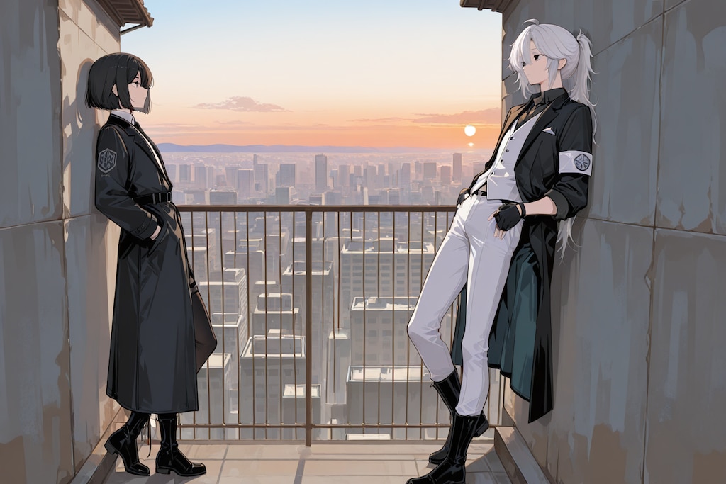 黄昏時の