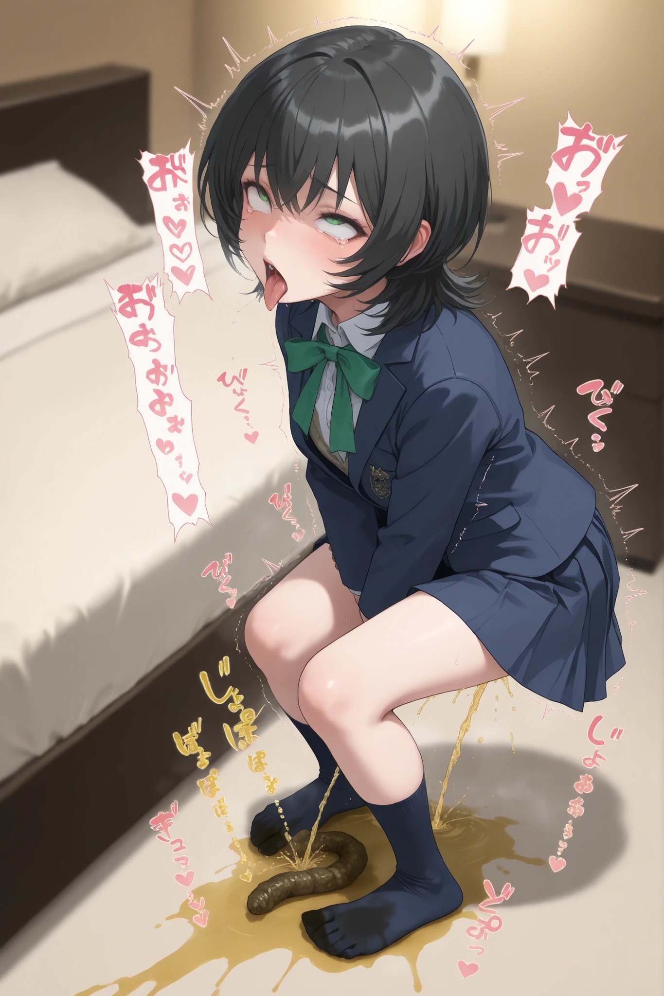 尿で濡れた靴下と脱糞オナニー