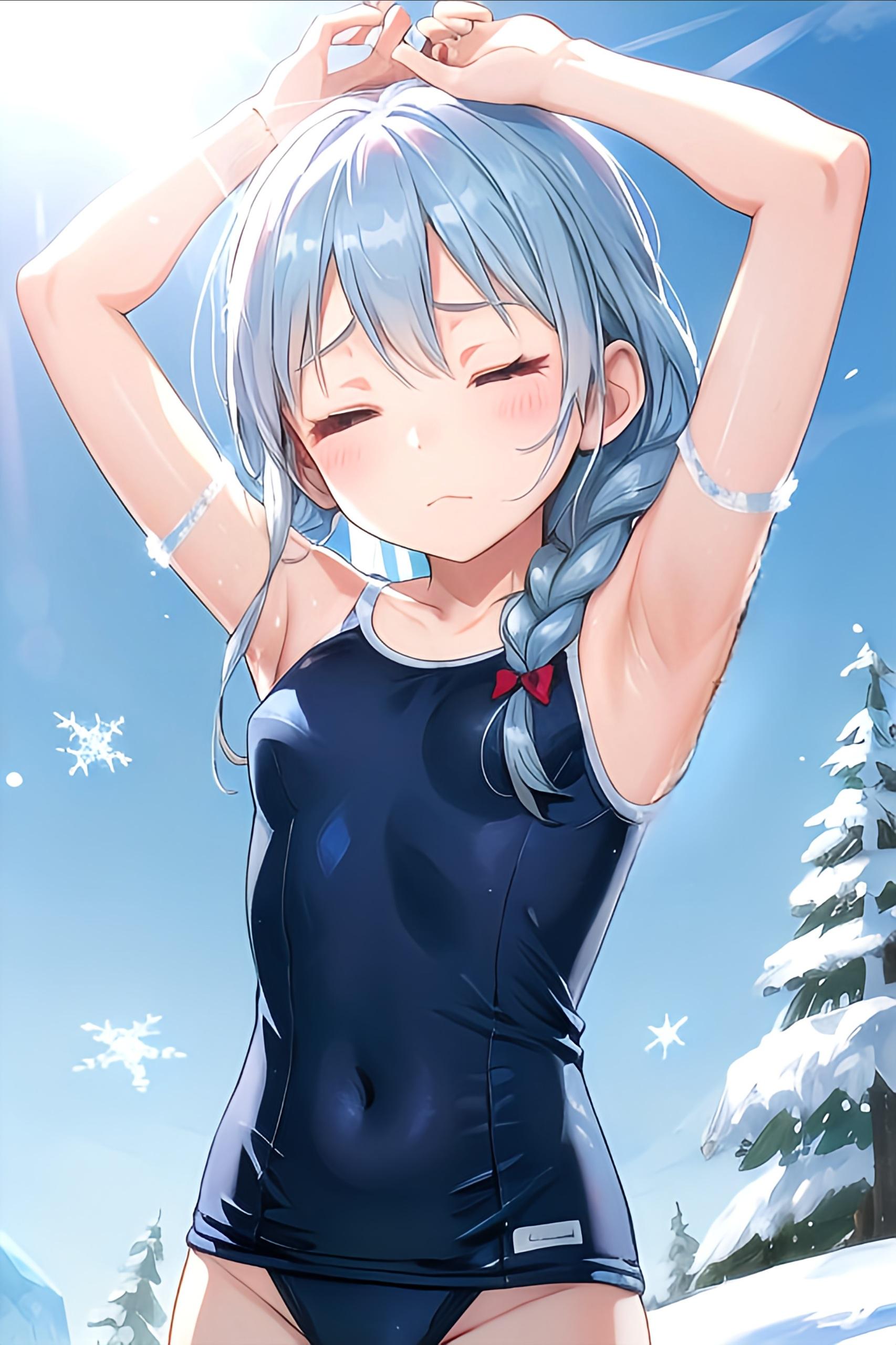 【スク水倶楽部】脇恥ずかしい💦