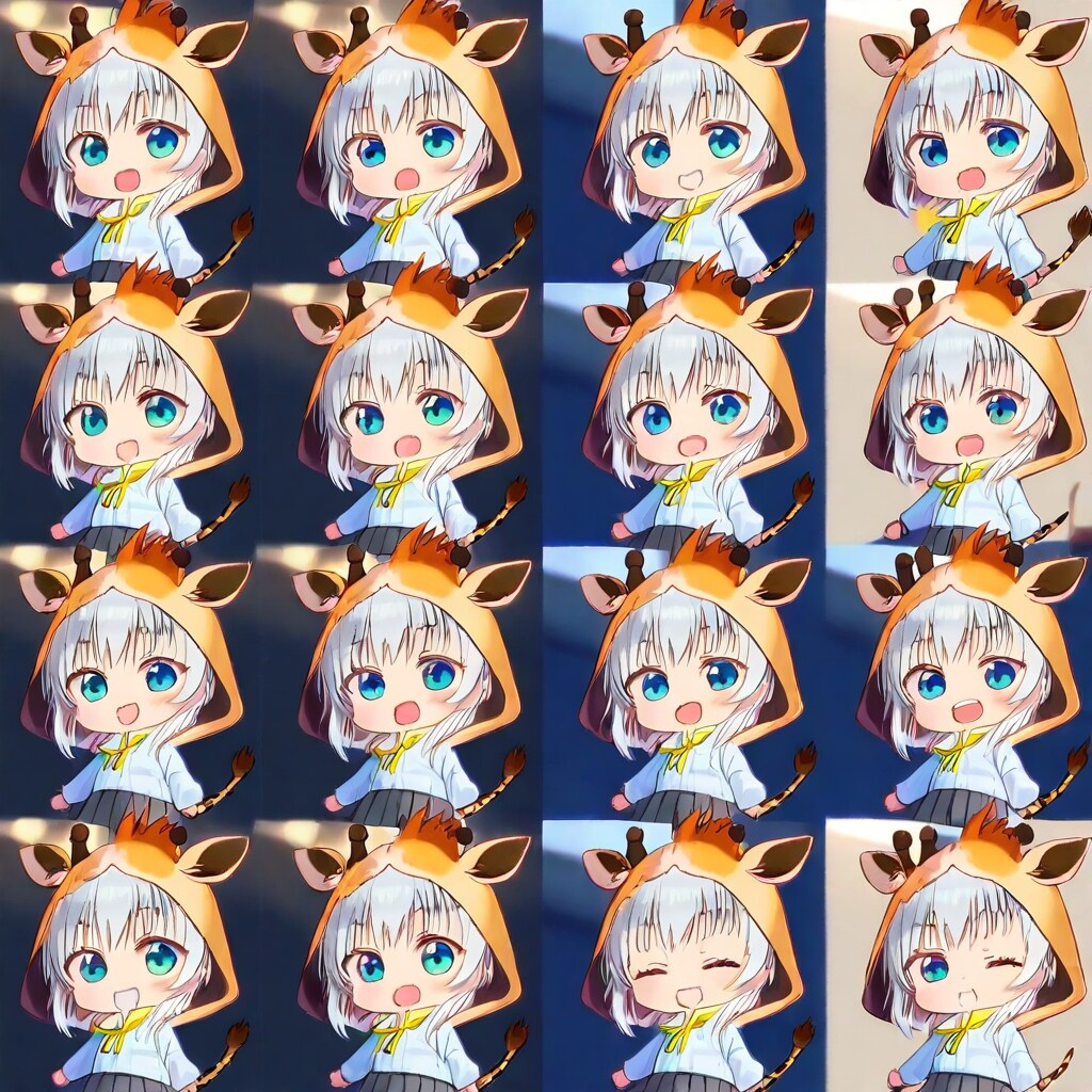 ４コマ？キリン着ぐるみちび子ちゃんとお姉さん