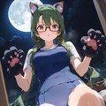 猫耳肉球スク水眼鏡っ娘1 2枚目