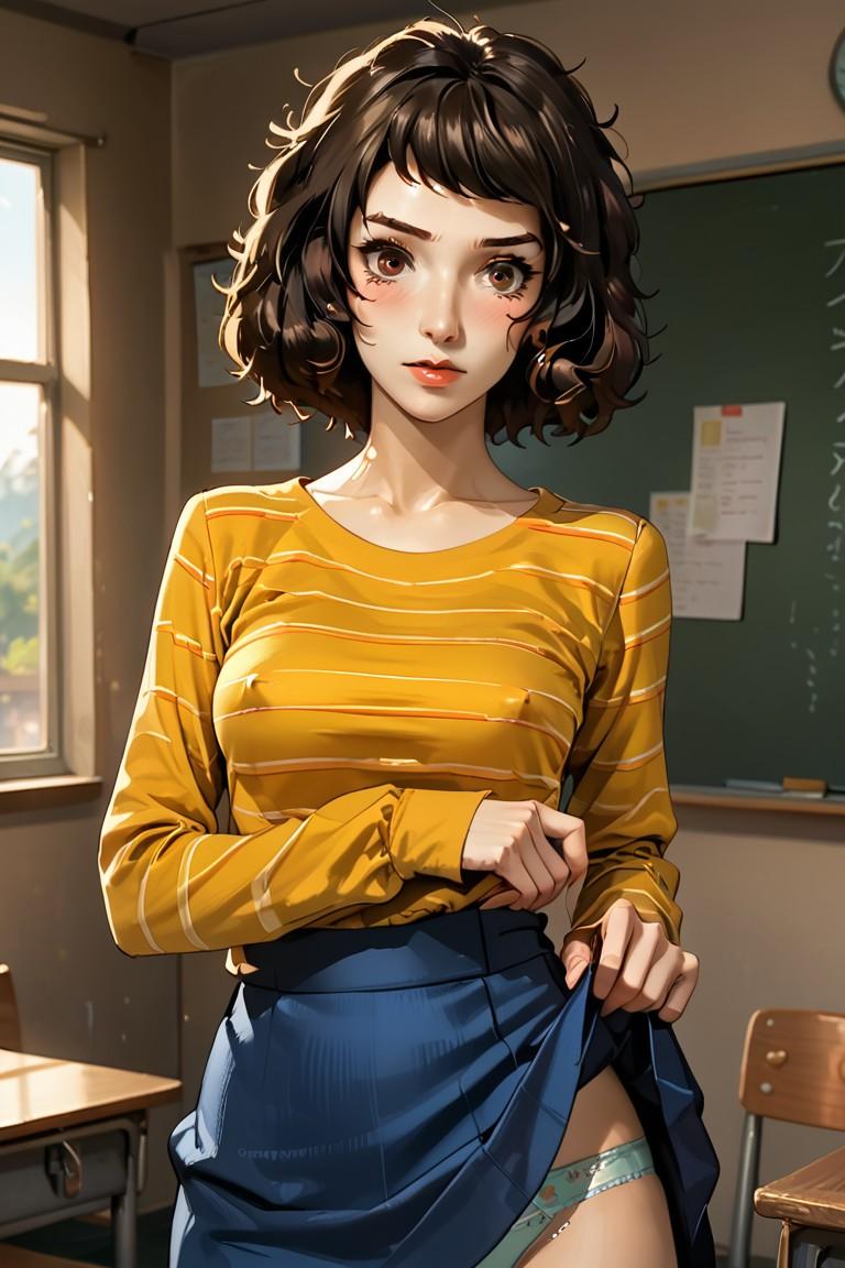 お願いされてパンツを見せる川上先生
