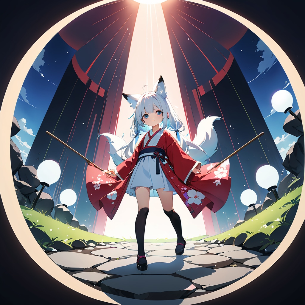 白キツネさん和風 | の人気AIイラスト・グラビア