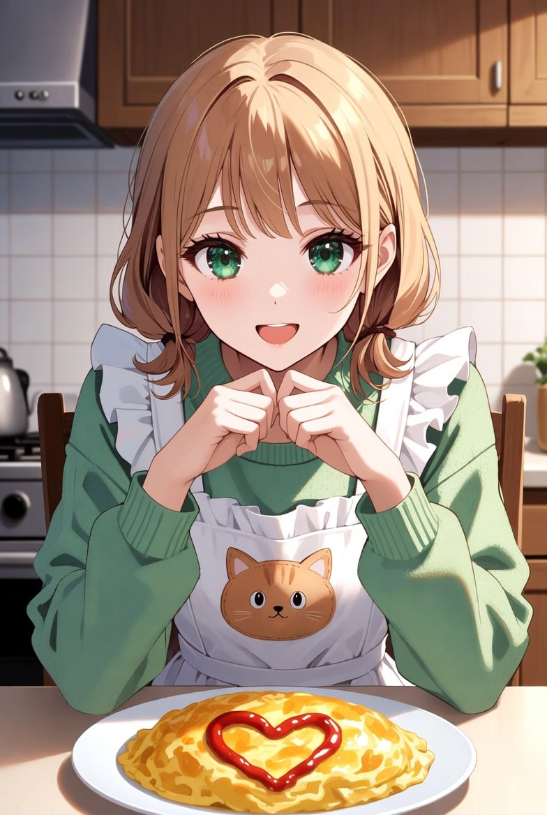 食べて食べて～。あ、もえもえきゅん。してあげよっか？ | の人気AIイラスト・グラビア