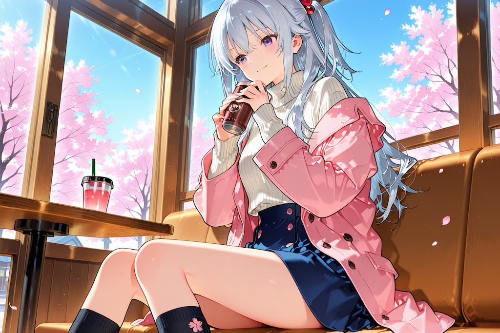 桜とカフェとご休憩