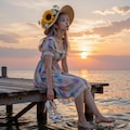 桟橋で夕涼み 5枚目