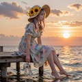 桟橋で夕涼み 4枚目