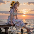 桟橋で夕涼み 6枚目