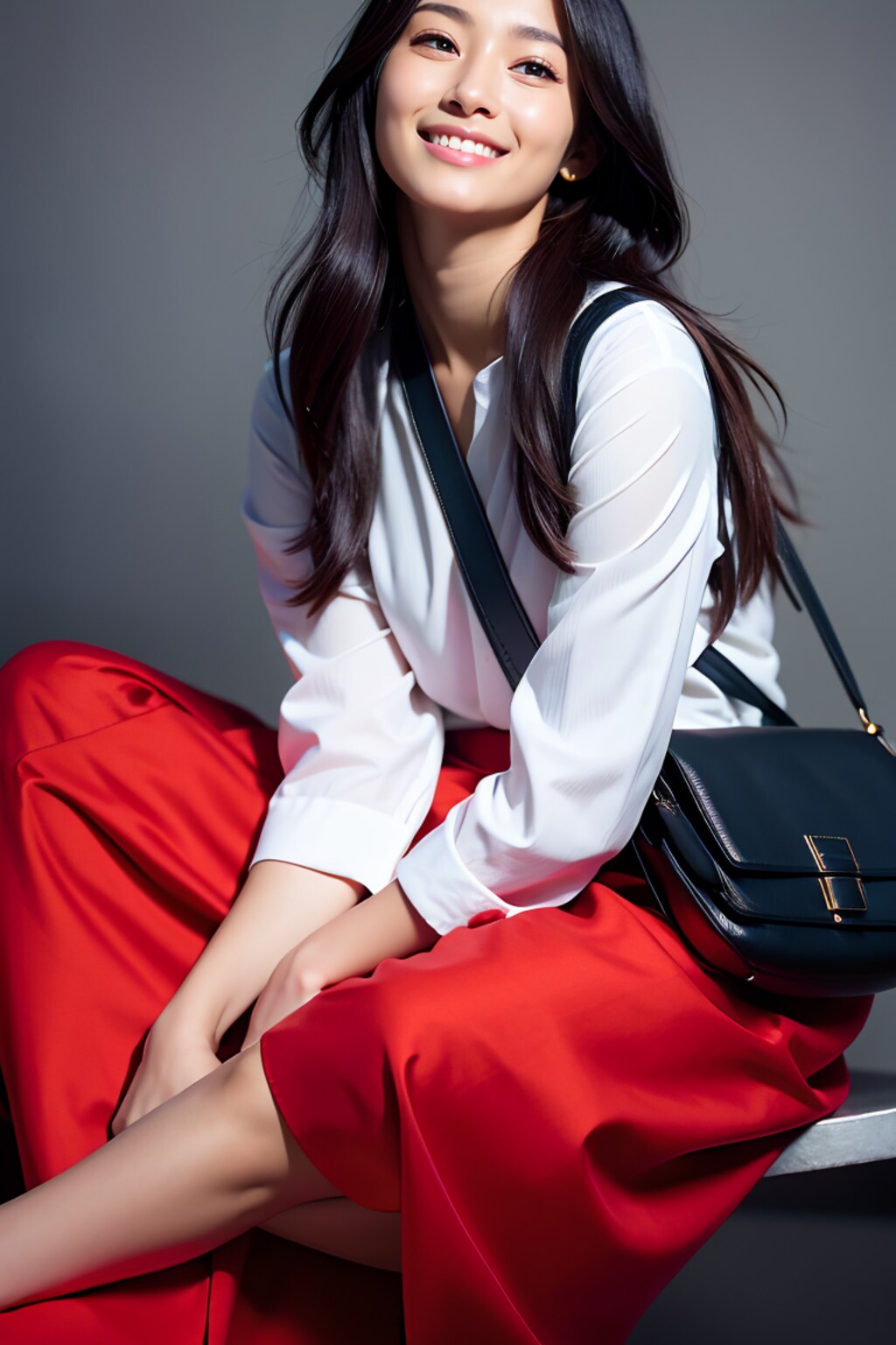 赤いスカート似合うでしょ♡