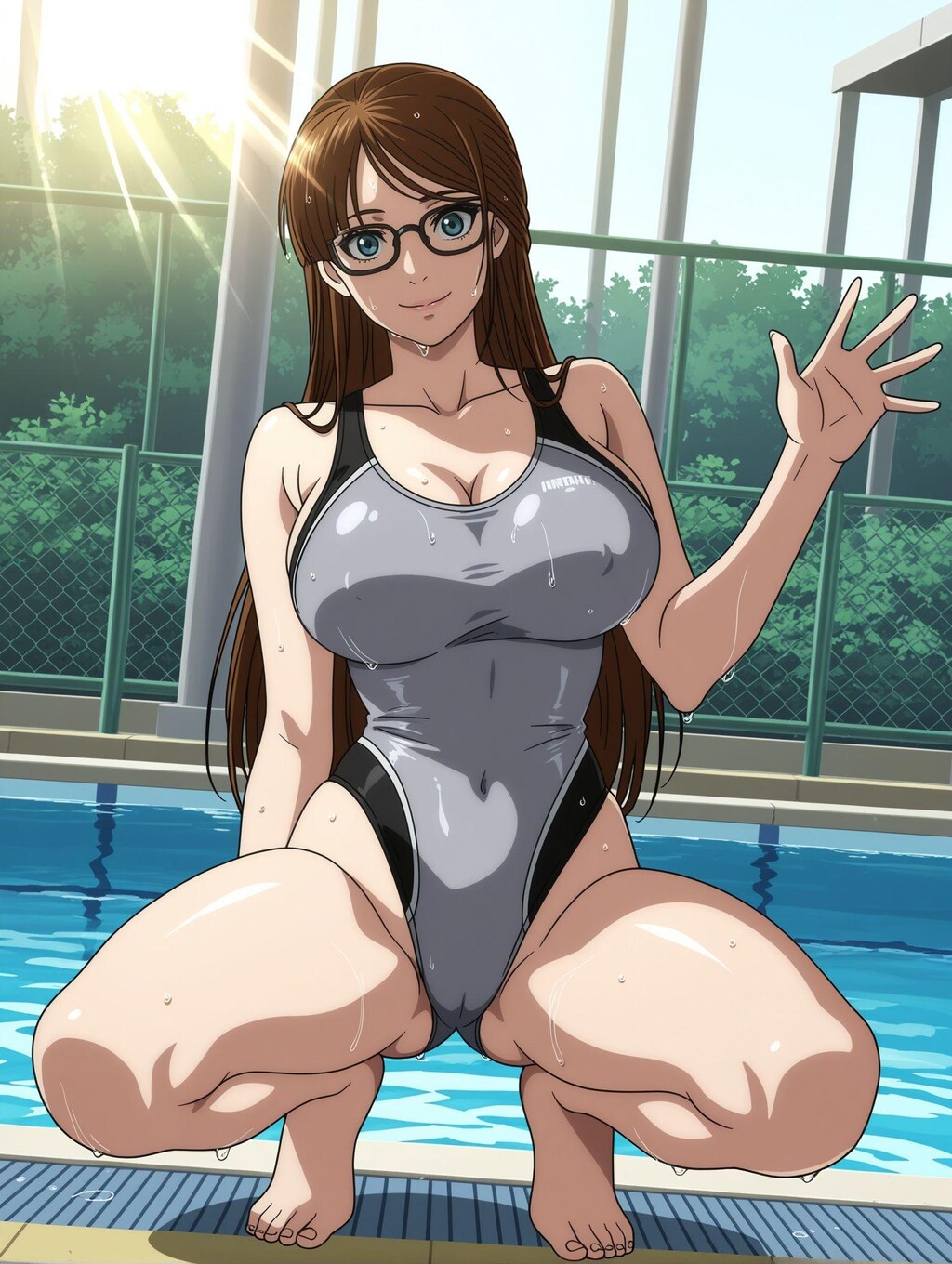 岡田ユリコ×競泳水着
