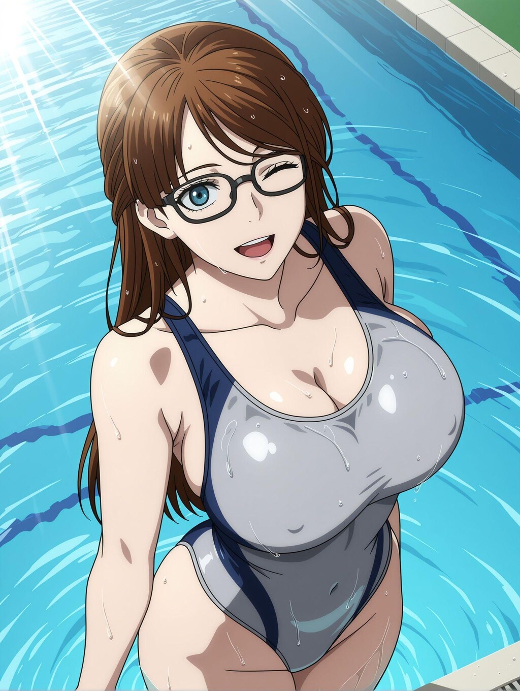 岡田ユリコ×競泳水着