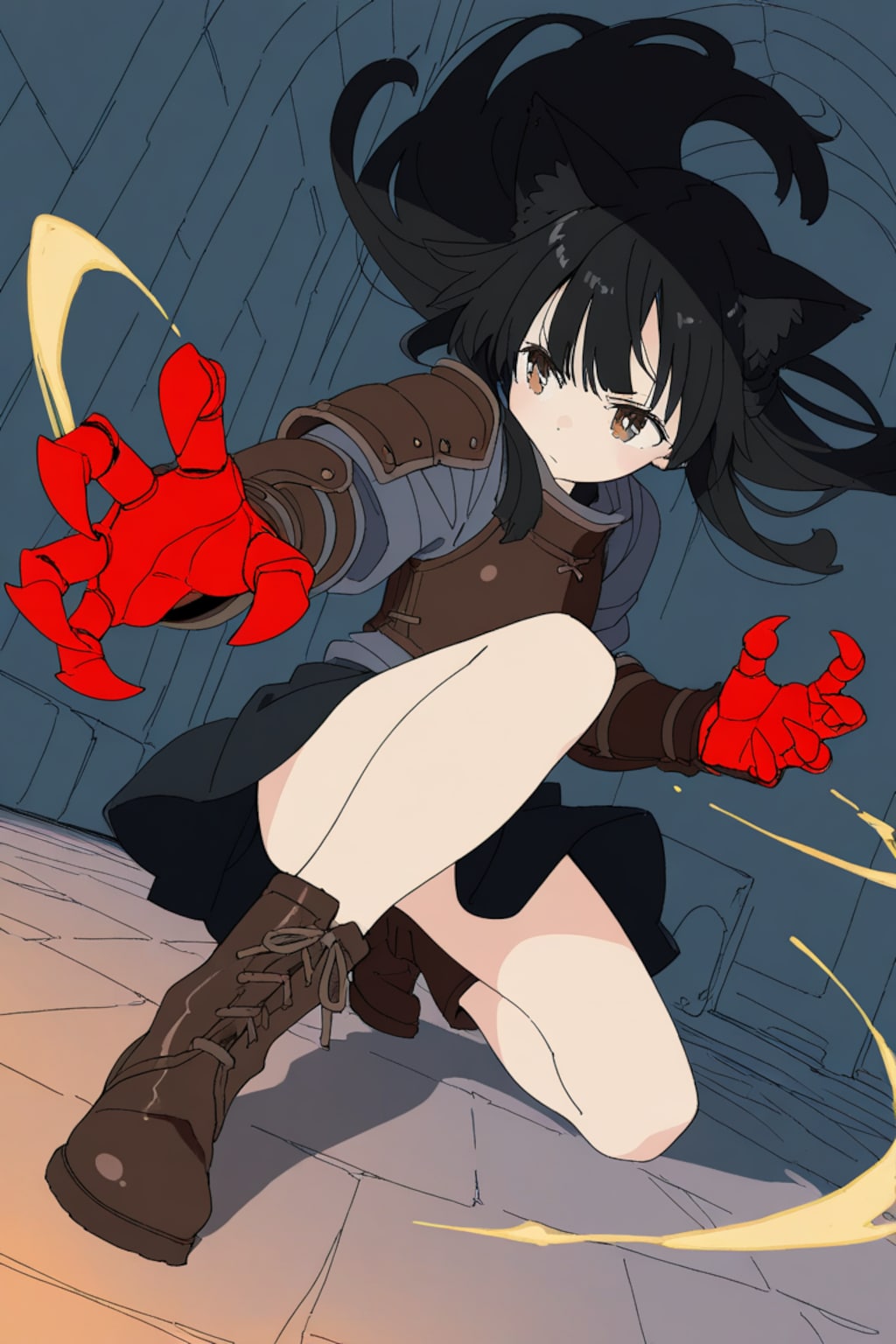 闘う猫娘（呪文借用）