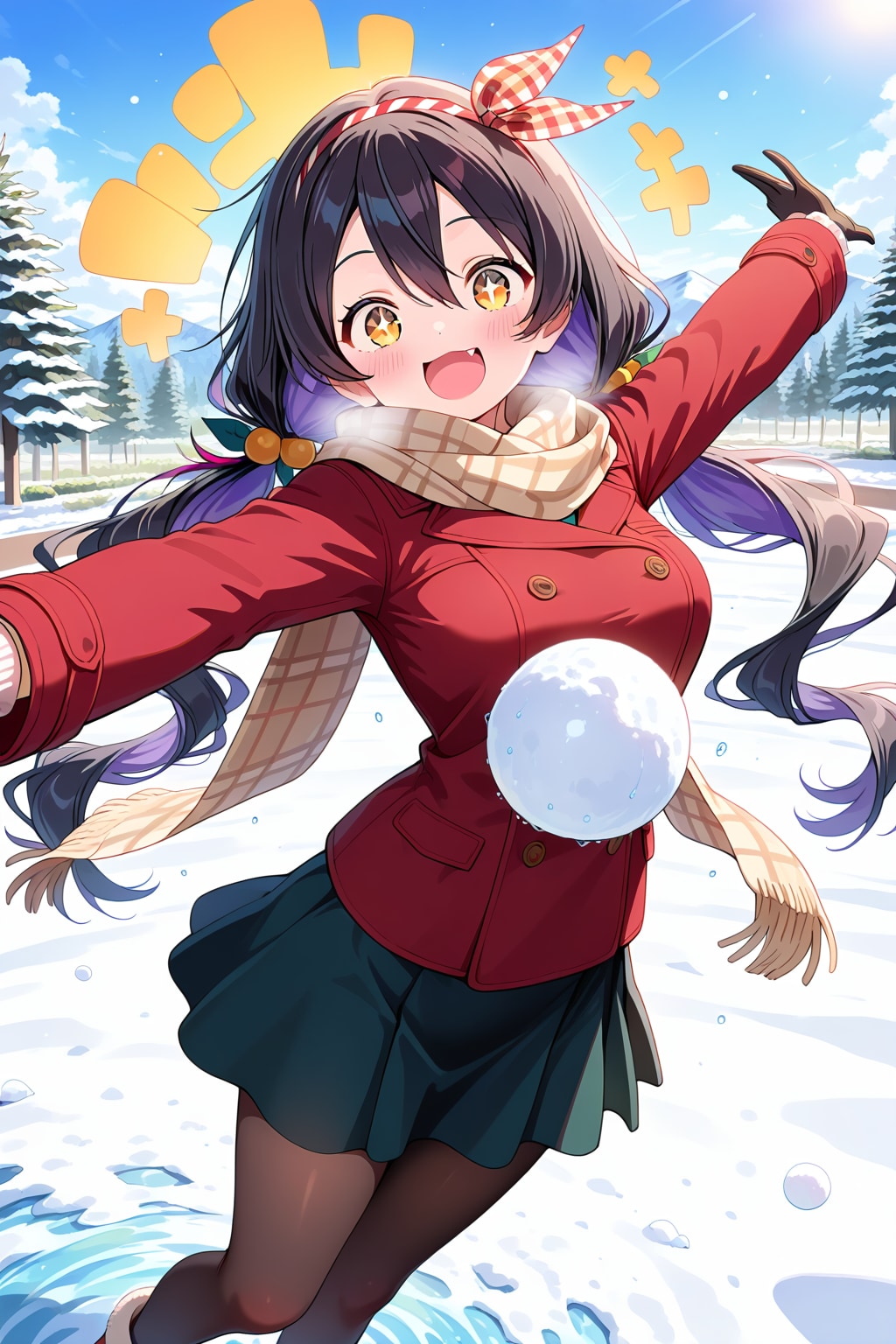 先輩先輩！　雪合戦しましょう