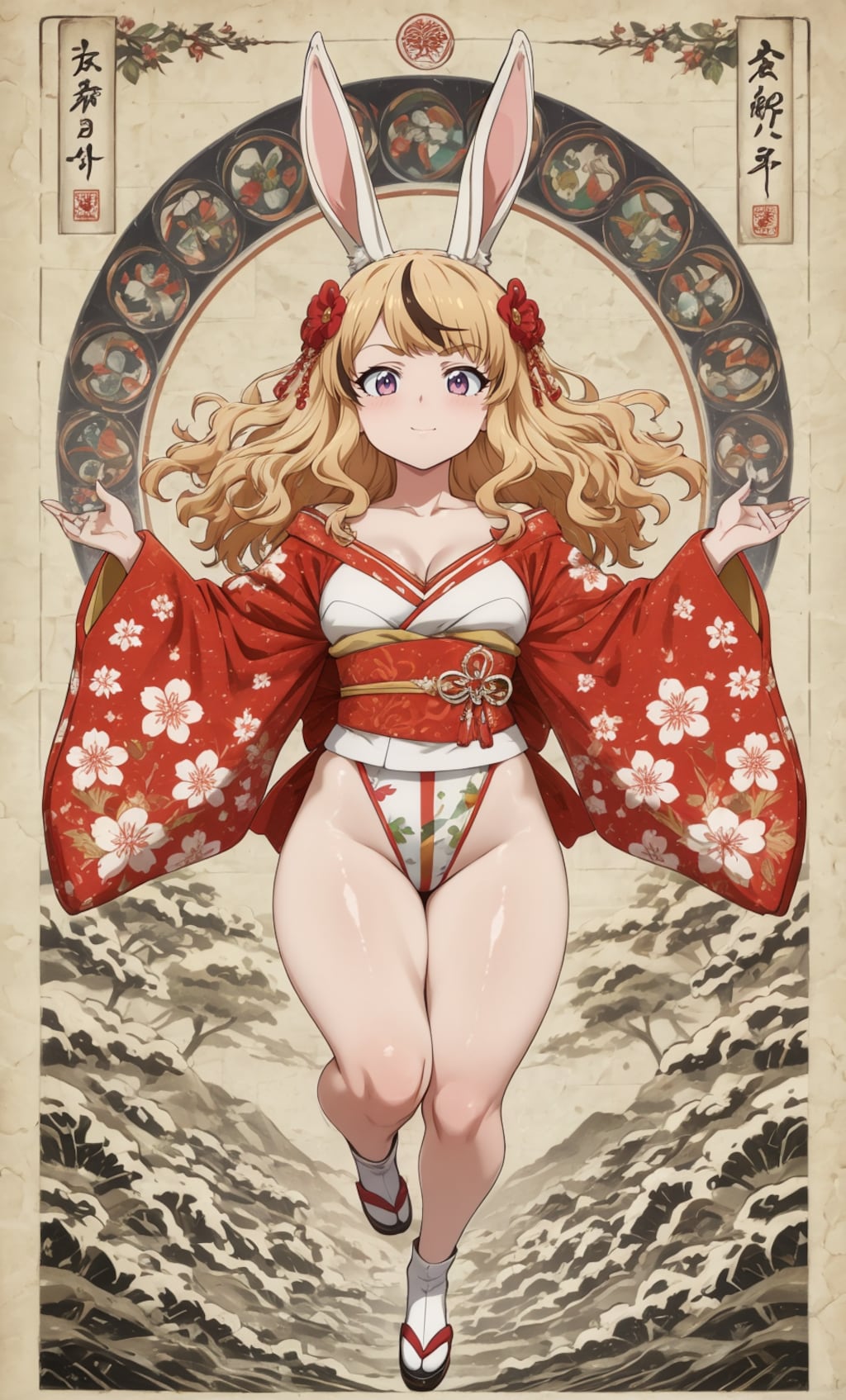 ハイレグ和装♪ギャル兎ぴゅん💕♪