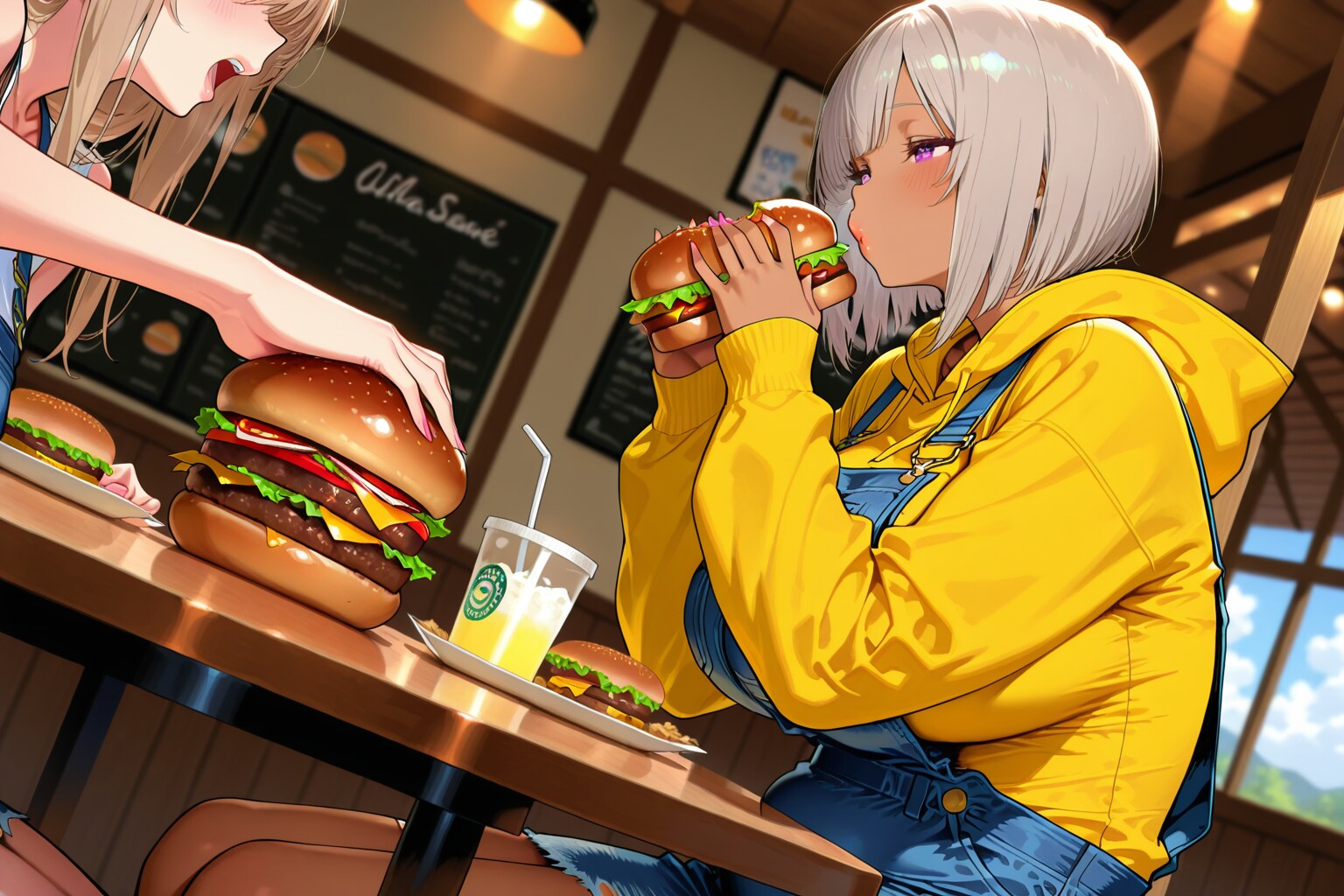 ハンバーガーショップ | の人気AIイラスト・グラビア