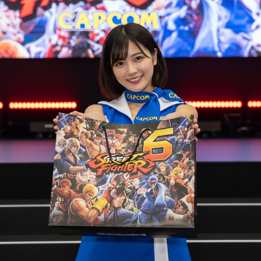 ショッパーを配るお姉さん