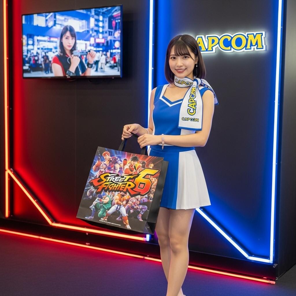 ショッパーを配るお姉さん