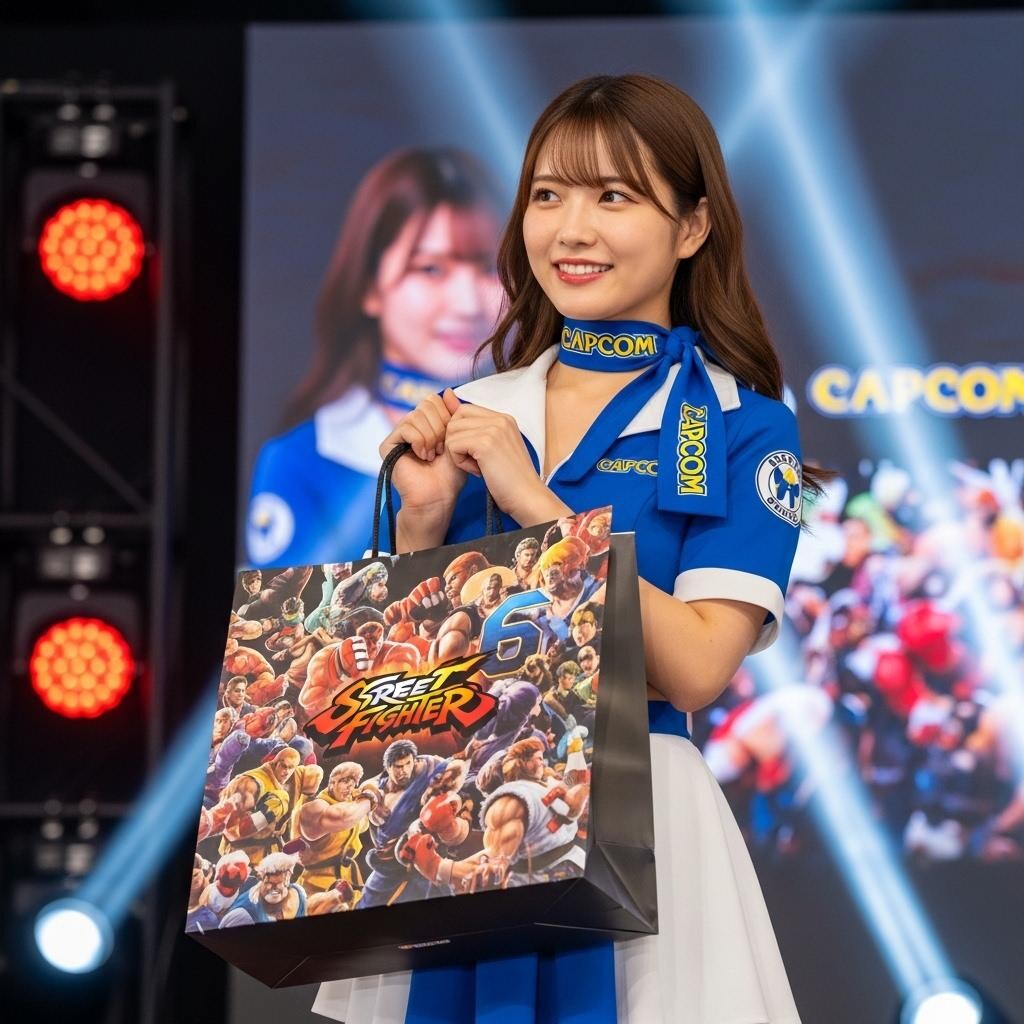 ショッパーを配るお姉さん