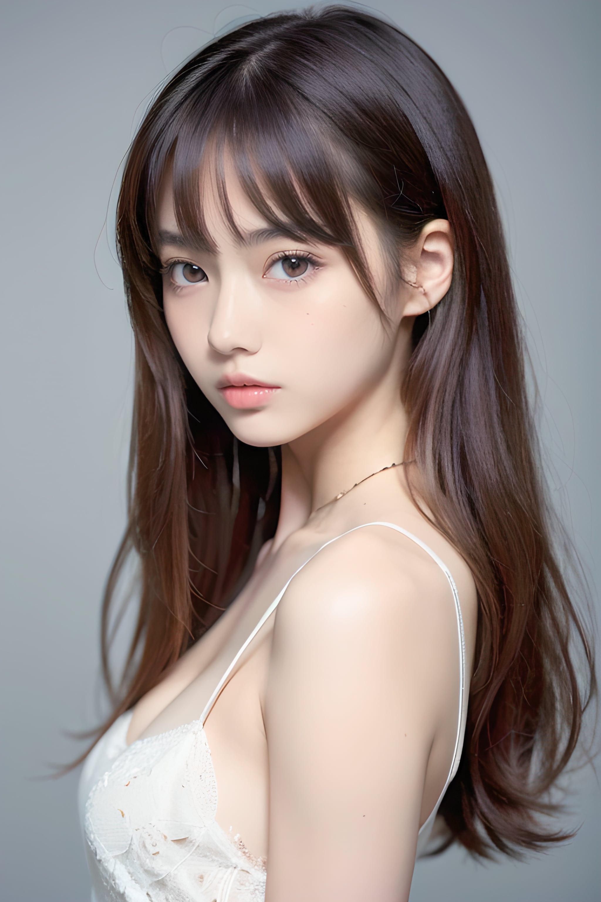 A girl with beautiful long hair