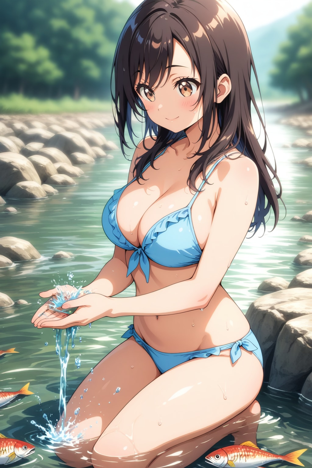 ほたるんの川遊び👙🏞️❤️