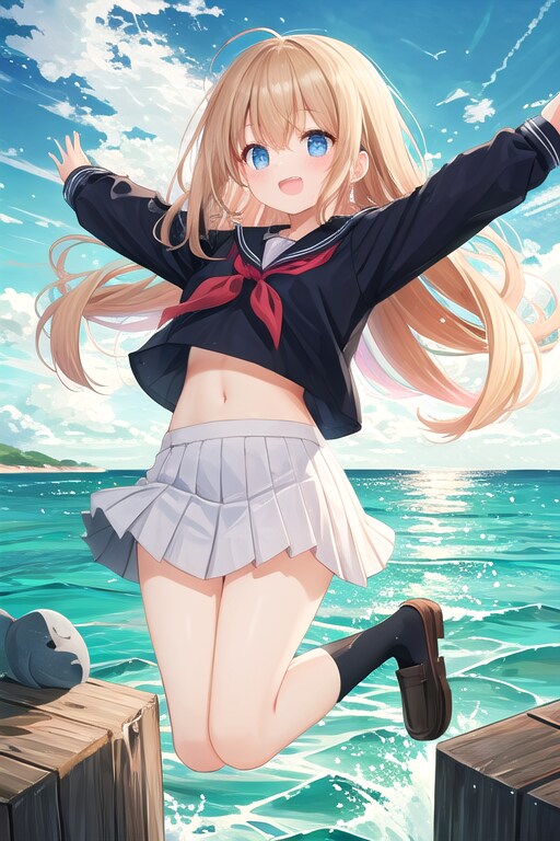 ジャンプする女の子 | の人気AIイラスト・グラビア