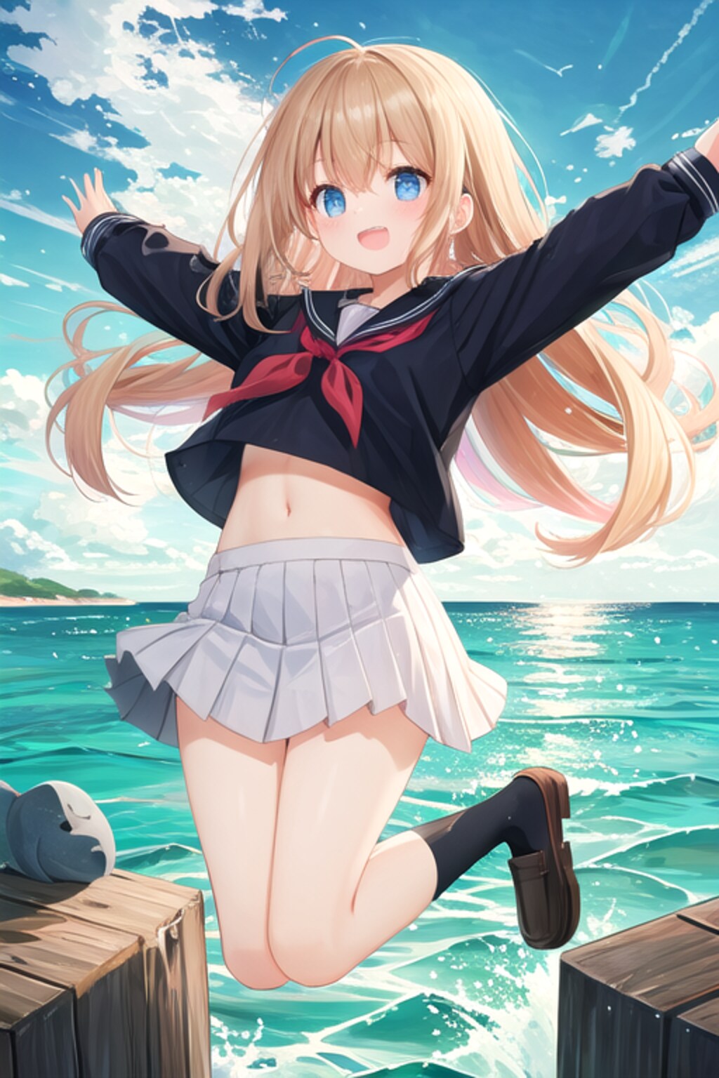 ジャンプする女の子