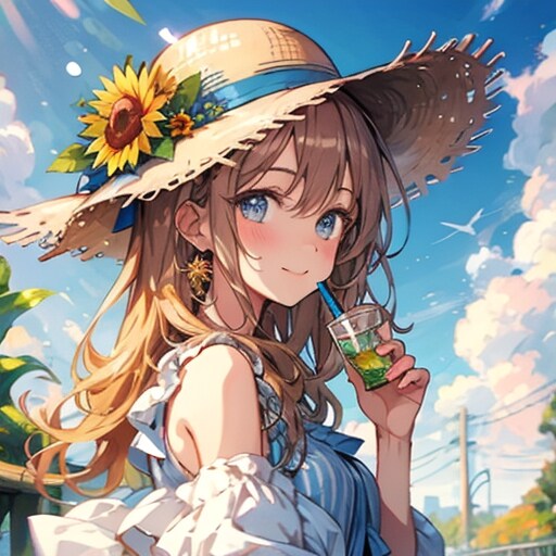 ひまわり畑で君と | の人気AIイラスト・グラビア